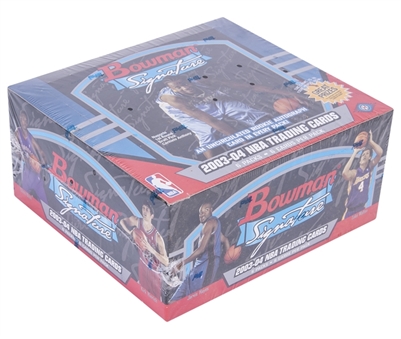 2003-04 Bowman Signature Edition Basketball Unopened Hobby Box (6 Packs) – Possible LeBron James, Dwyane Wade, Carmelo Anthony Rookie Cards!